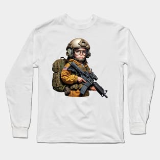 The Little Girl and a Toy Gun Long Sleeve T-Shirt